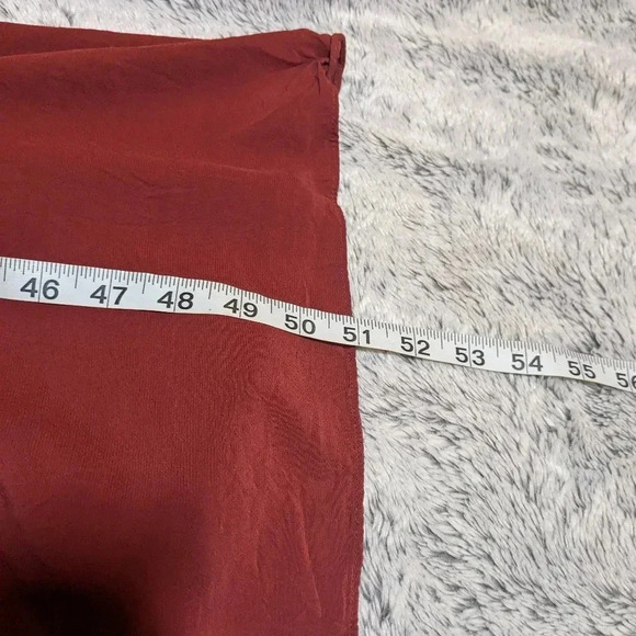 TOAST UK Red Dress Midi Maxi Ruffle Long Sleeve Size UK 6 US 2 Long Sleeve - Picture 5 of 11